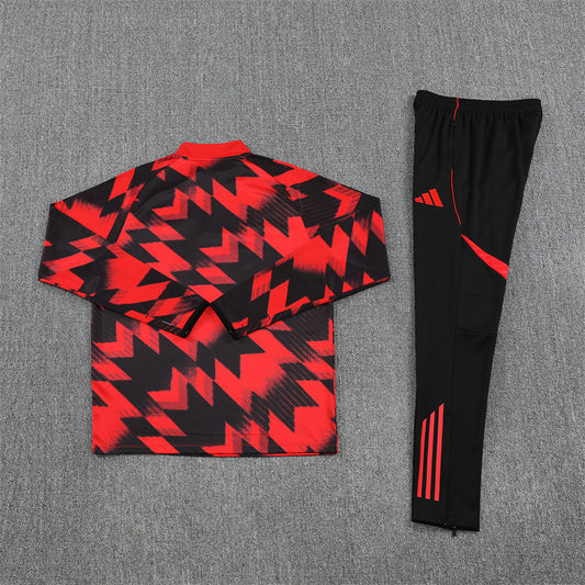 Manchester United 25/26 Tracksuit - Black & Red