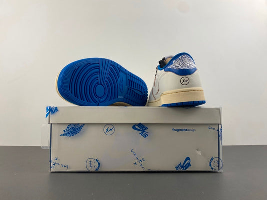Nike Air Jordan 1 Retro Low OG SP x Fragment x Travis Scott "Sail Military Blue"