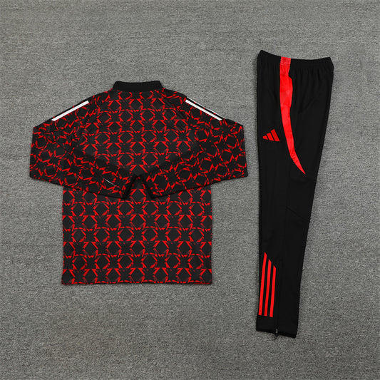 Manchester United 24/25 Tracksuit - Black & Red