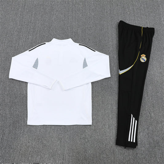 Real Madrid 25/26 Tracksuit - White & Black