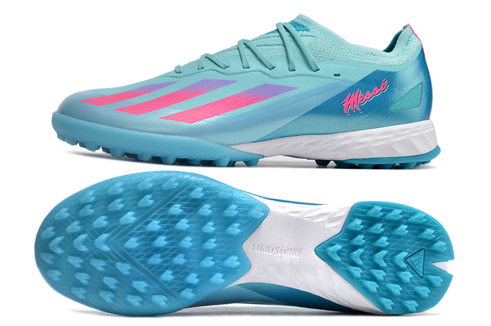 adidas x crazyfast elite turf in blue/pink
