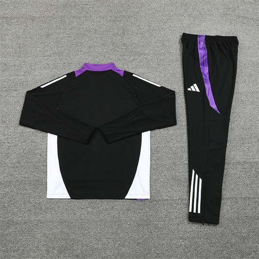 Real Madrid 24/25 Tracksuit - Black