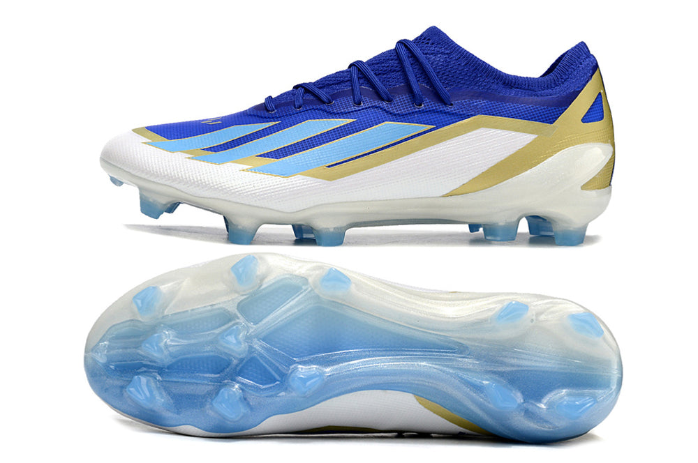 adidas X crazyfast elite fg in blue/white/gold