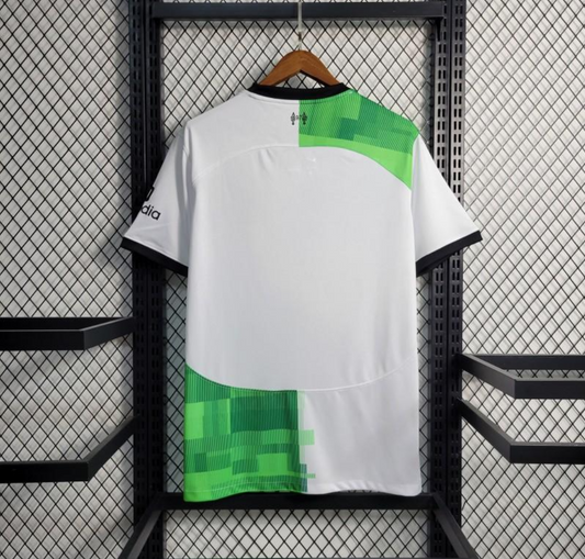 Liverpool 23/24 away white/green shirt