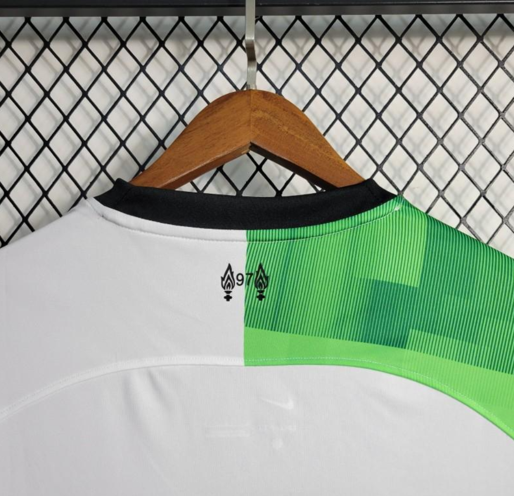 Liverpool 23/24 away white/green shirt