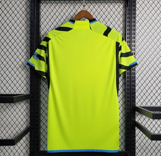 Arsenal 23/24 second away lime/black shirt