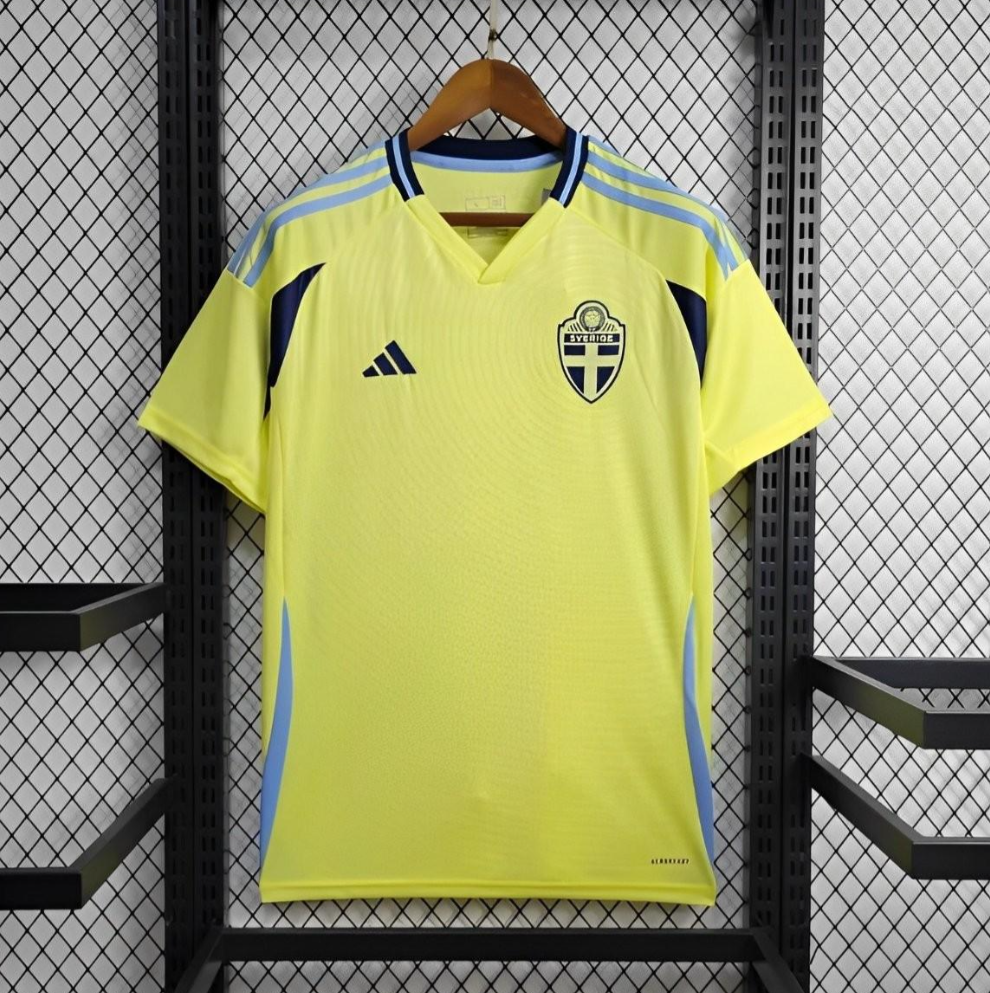 Sweden 2024 home yellow shirt