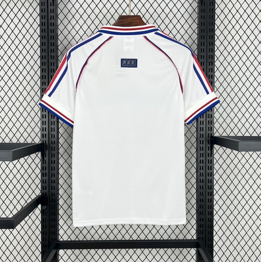 France 1998 Away Retro White Football Jersey