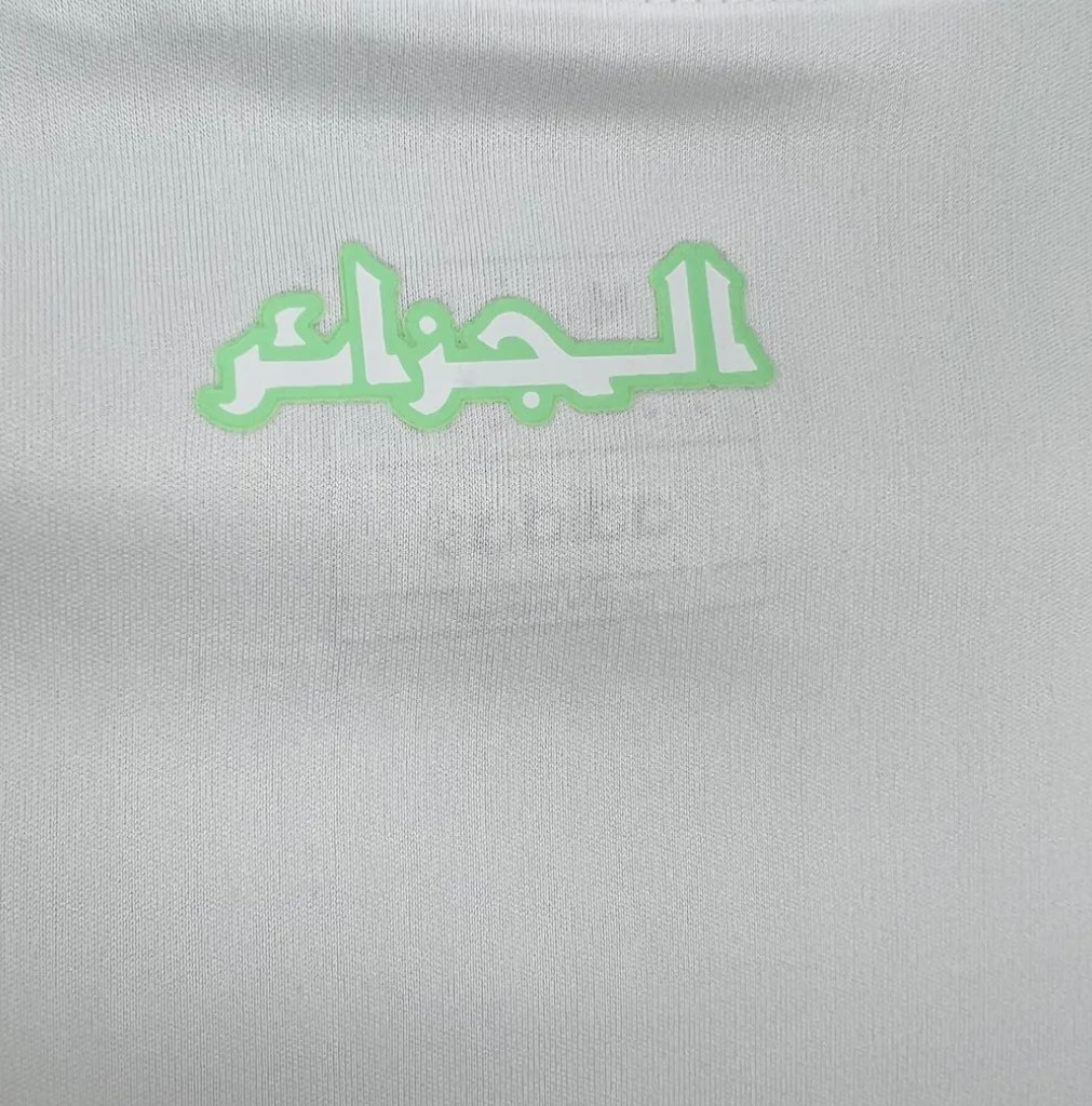 official Algeria 24/25 Home White/Green Football Short Sleeve Jersey Designed By Adidas