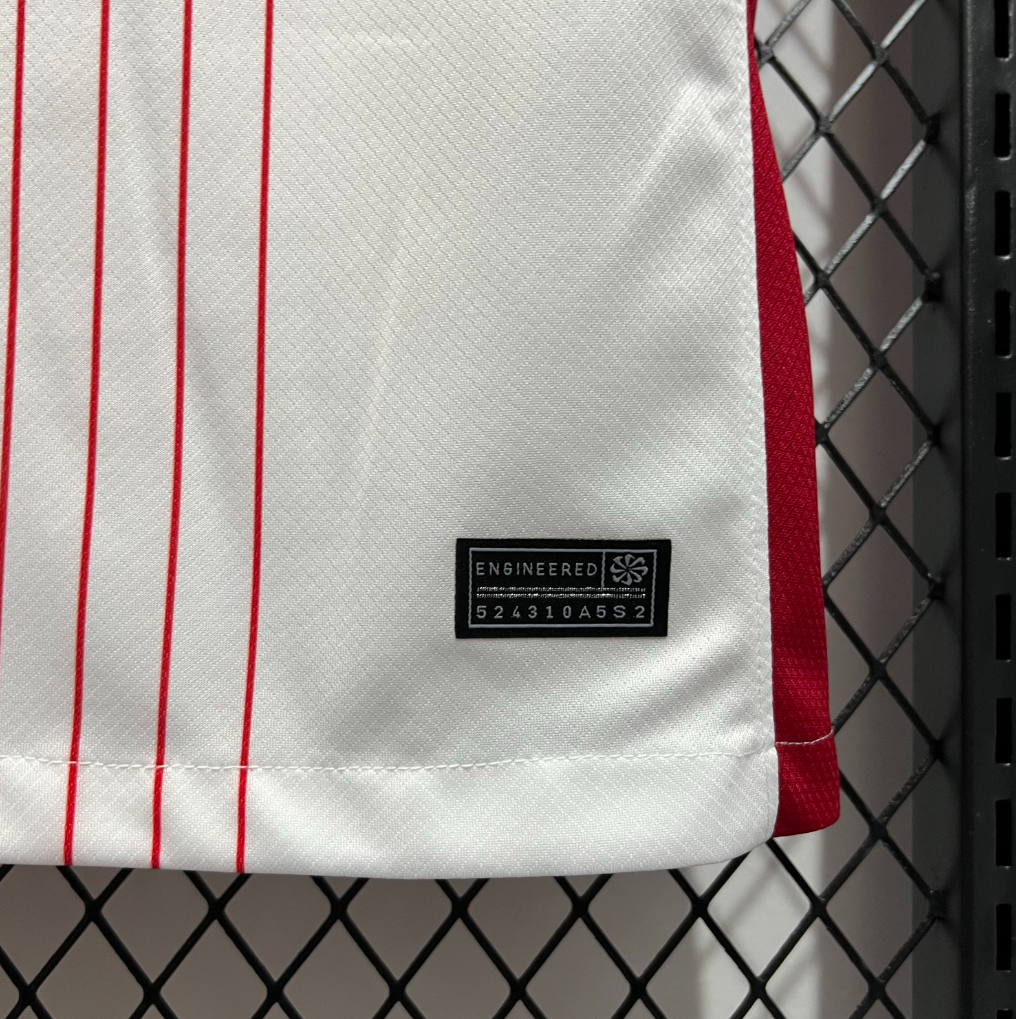 official Canada 24/25 Away White Football Short Sleeve Jersey Designed By Nike
