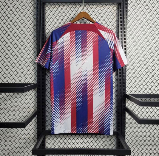 Barcelona 23/24 pre-match white/blue/red shirt