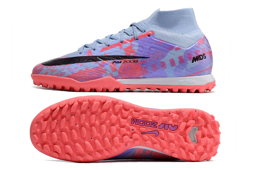 nike air zoom mercurial superfly 9 elite turf in purple/pink