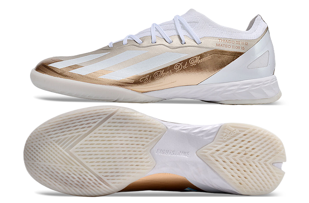 adidas x crazyfast elite futsal in gold/white