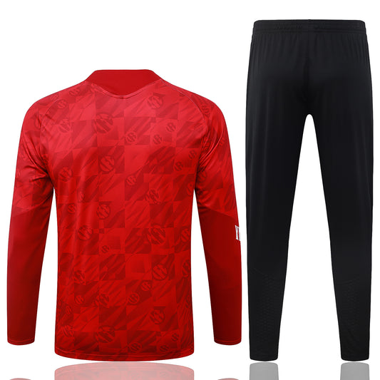 back view of the Adidas Liverpool FC 2026/27 Red/Black Quarter-Zip Soccer Tracksuit - AEROREADY Training Set