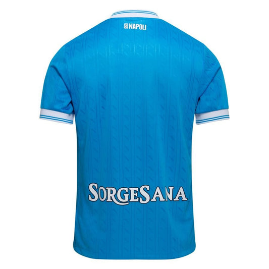 back view of the EA7 SSC Napoli 2025/26 Home Blue Jersey