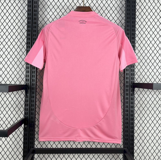 back view of the Inter Miami 25/26 Home Pink Football Short Sleeve Jersey Designed By Adidas
