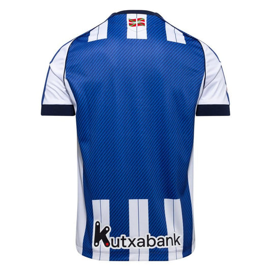back view of the Macron Real Sociedad 2025/26 Home Blue and White Shirt