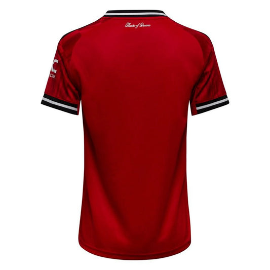 back view of the adidas Manchester United Home Shirt 2025/26 Women - Red/White/Black