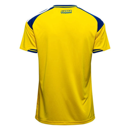 back view of the adidas Sweden Women's Home Shirt World Cup 2026 - Yellow/Navy