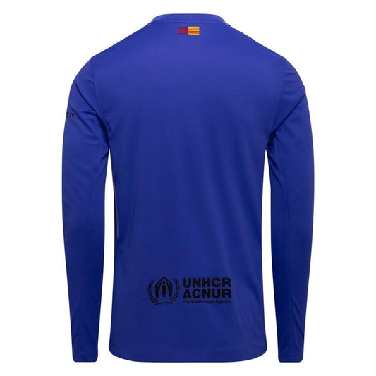 back view of the Nike FC Barcelona 2025/26 Away Goalkeeper Shirt long sleeve in Violet/Black