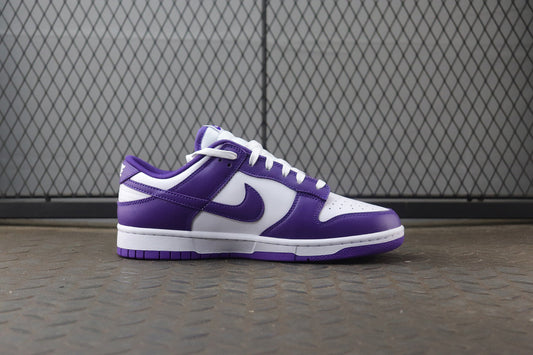 Nike dunk low court purple, all sizes available.