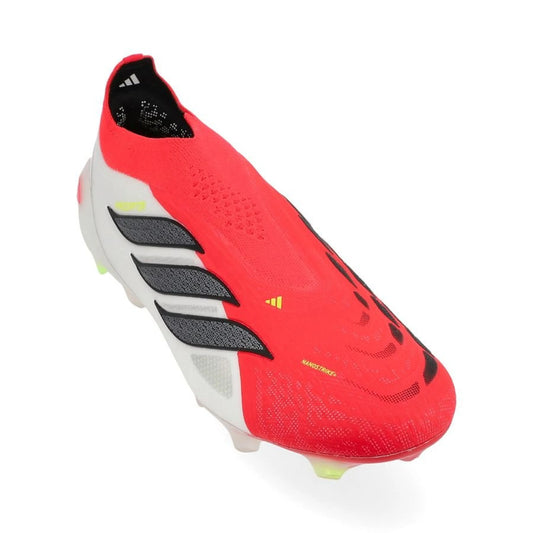 front view adidas Predator Elite Laceless FG Born For Goals in Red/Black/White colorway