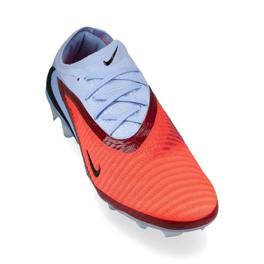 front view of the Nike Phantom 6 Elite Low Cut FG Scary Good in Tint/Crimson colorway