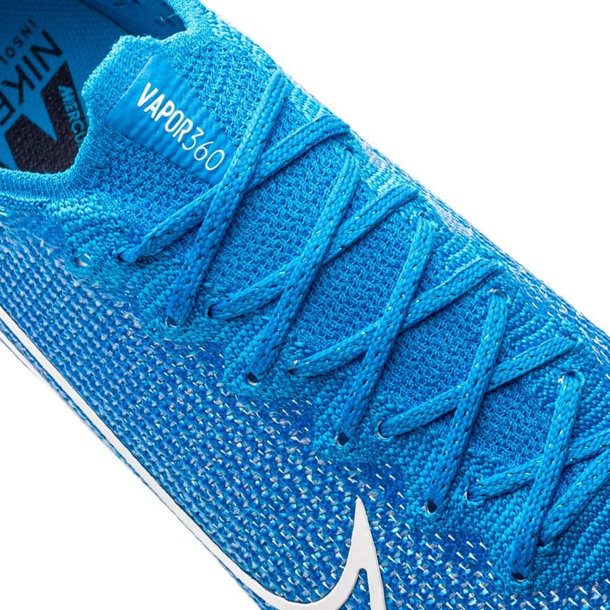 top view Nike Mercurial Vapor 13 Elite FG in a Blue/White colorway