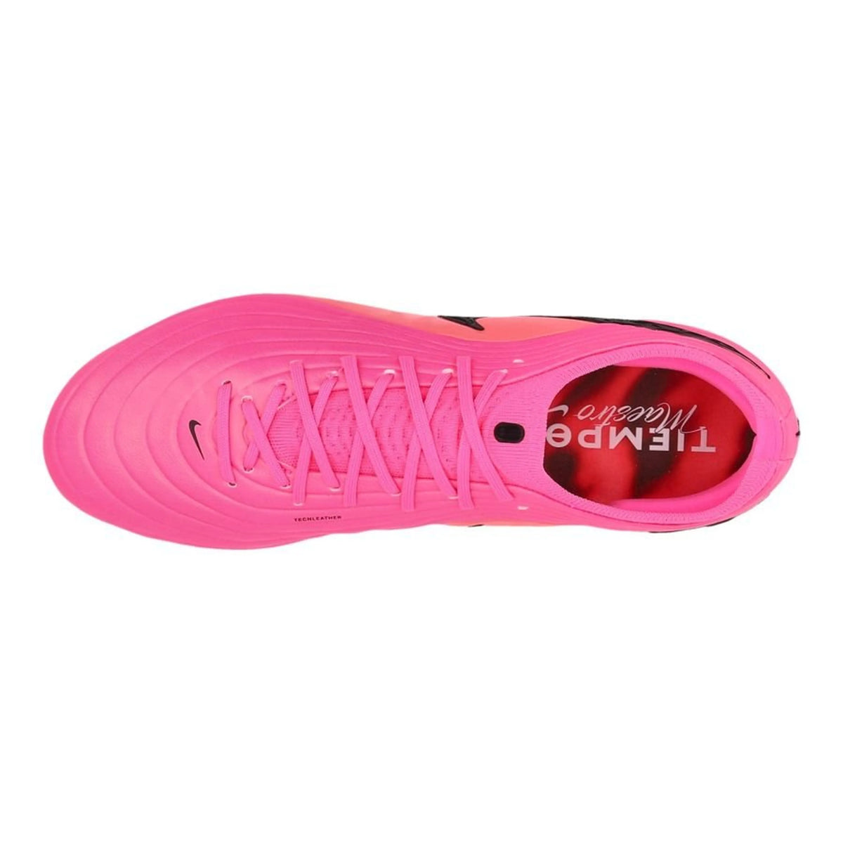 top view of the Nike Tiempo Maestro Elite FG in Pink / Black (Breakout Pack)