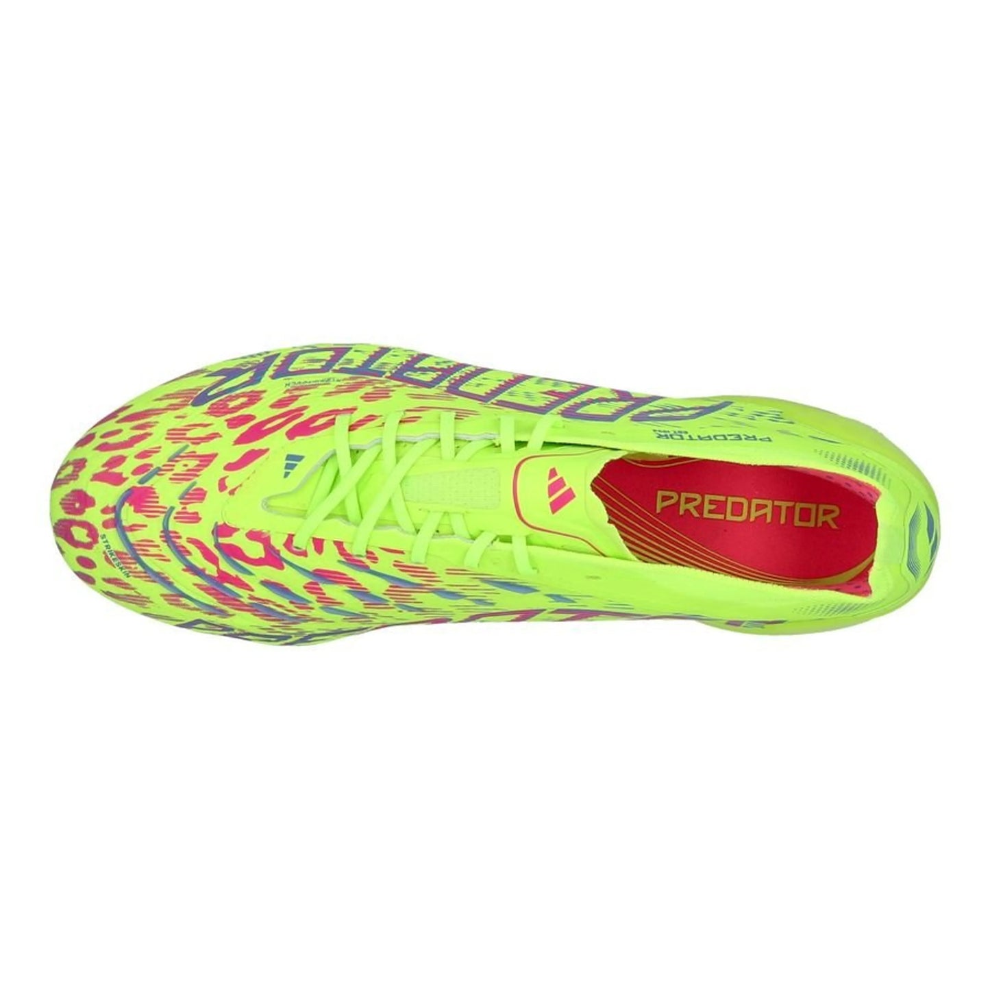 top view of the adidas Predator Elite FG "Mystic Victory" pack Lemon/Pink/Blue colorway