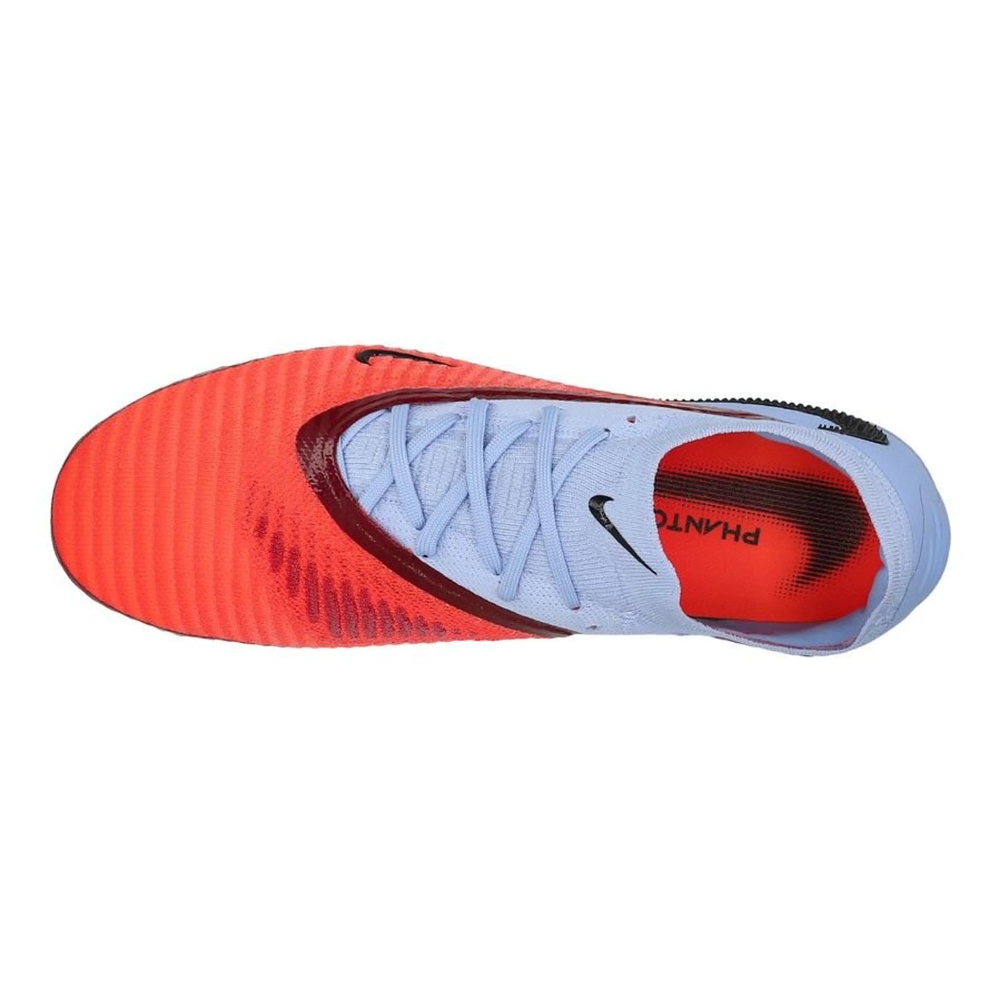 top view of the Nike Phantom 6 Elite Low Cut FG Scary Good in Tint/Crimson colorway