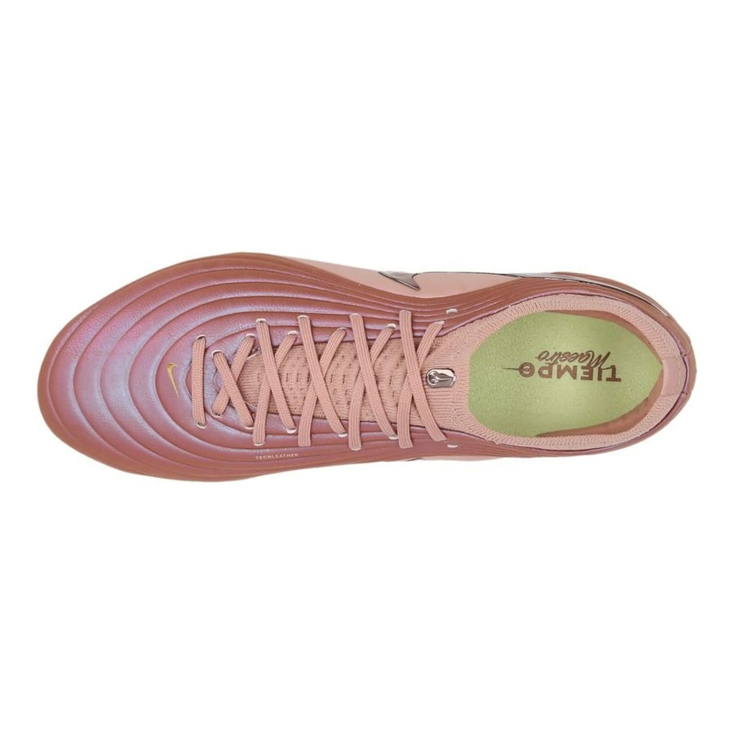 top view of the Nike Tiempo Maestro Elite FG Metallic Rose Gold colorway