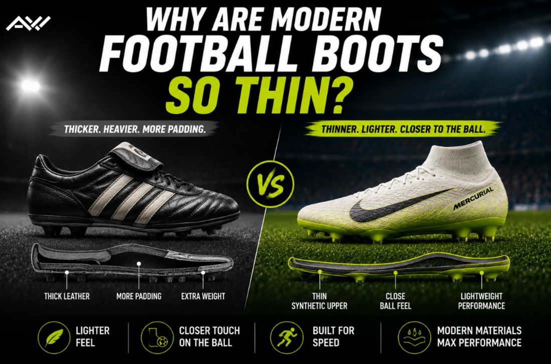 Why are modern football boots so thin?