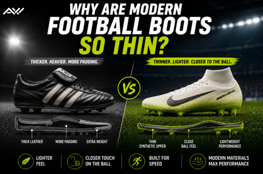 Why are modern football boots so thin?