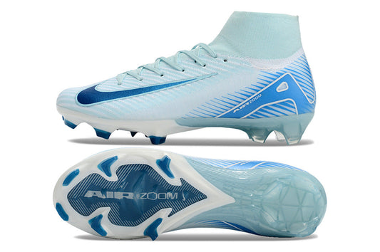 Nike air zoom mercurial superfly 10 elite, white/blue, available in FG, and turf.
