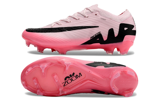 nike air zoom mercurial vapor 15 elite, pink/black, available in FG, turf, futsal, and sg-metal.
