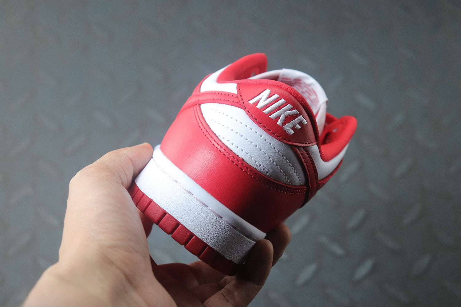 Nike dunk low university red, all sizes available.