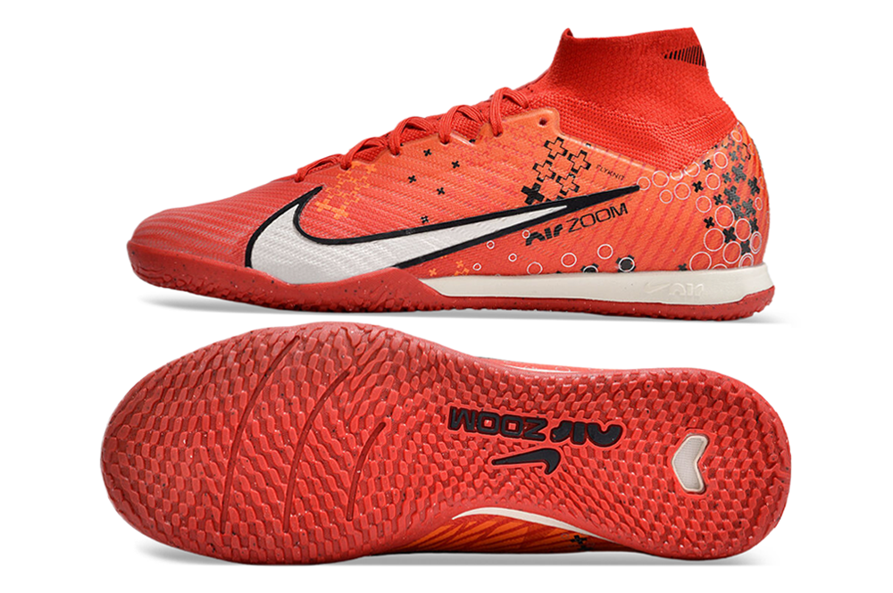 nike air zoom mercurial superfly 9 elite futsal in red/black/white