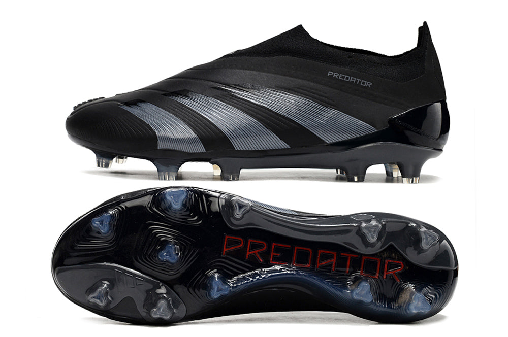 adidas predator elite fg laceless in full black