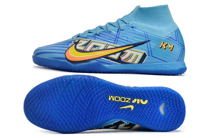 nike air zoom mercurial superfly 9 elite futsal blue/yellow