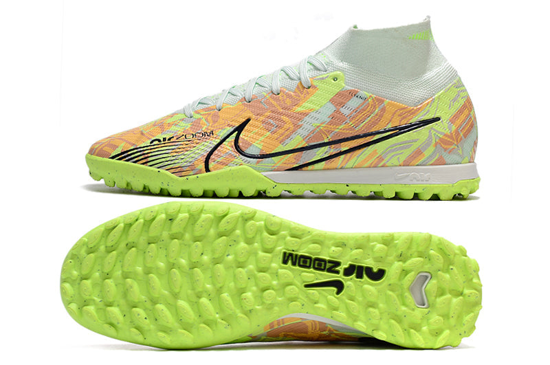 nike air zoom mercurial superfly 9 elite turf greeen/orange