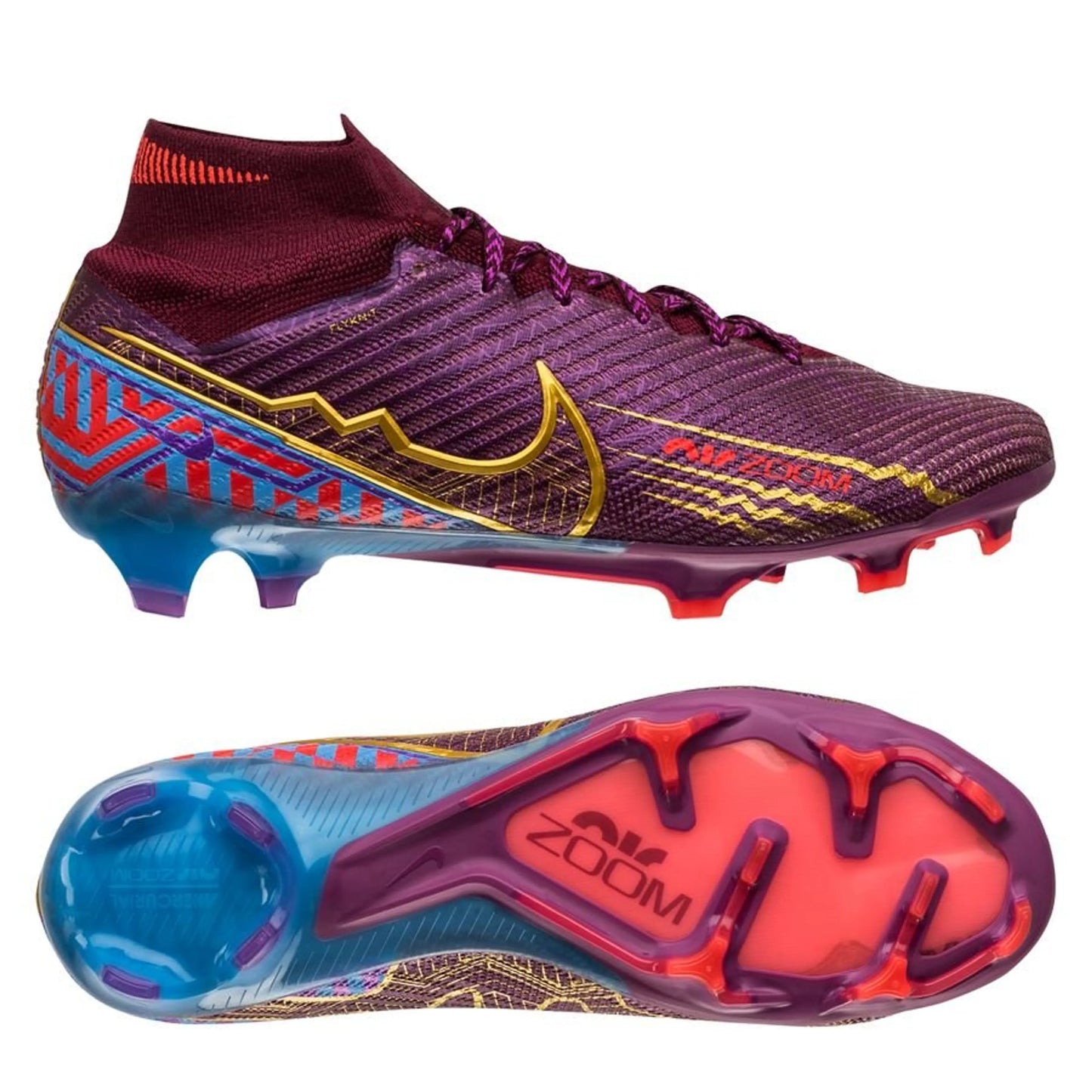 Nike Air Zoom Mercurial KM Superfly 9 Elite FG - Beetroot