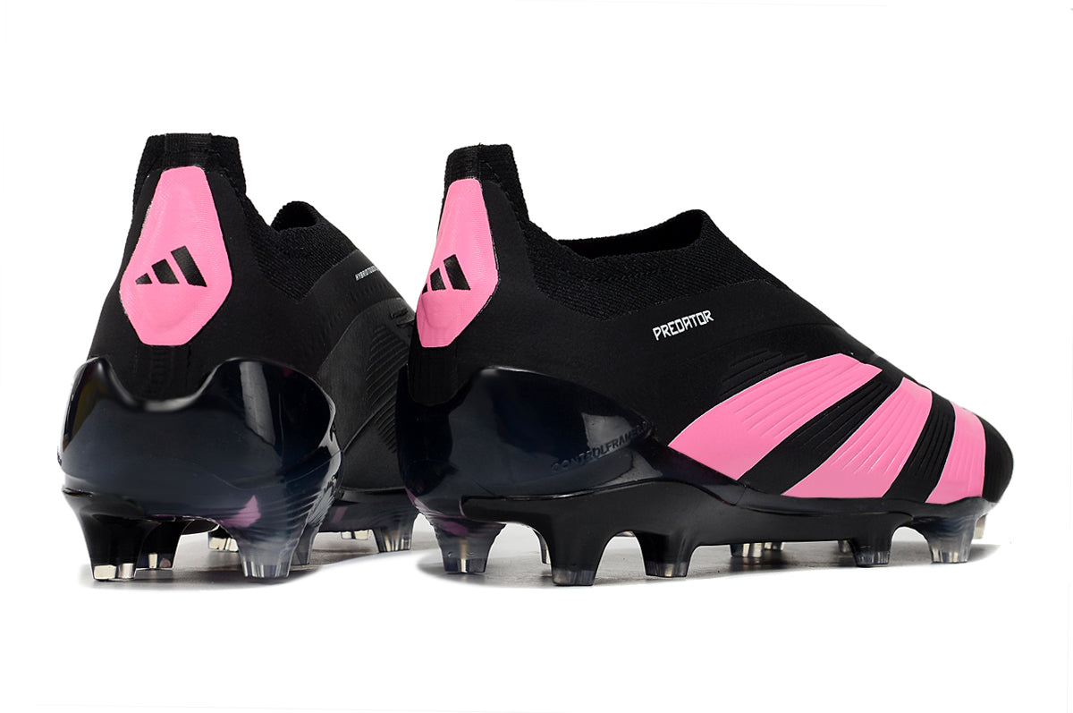 adidas predator elite, black/pink, available in FG laceless.