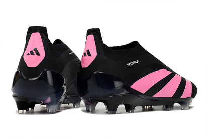 adidas predator elite, black/pink, available in FG laceless.