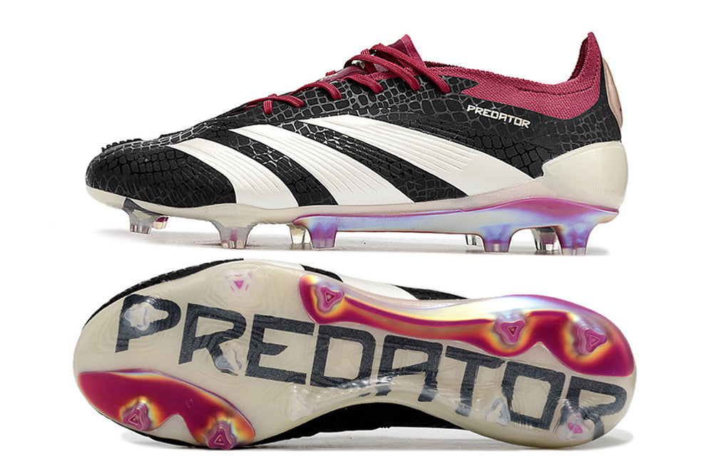 adidas predator elite fg in black/white/pink