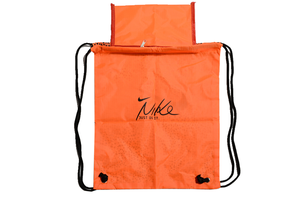 Nike Orange Dotted Football Drawstring Bag