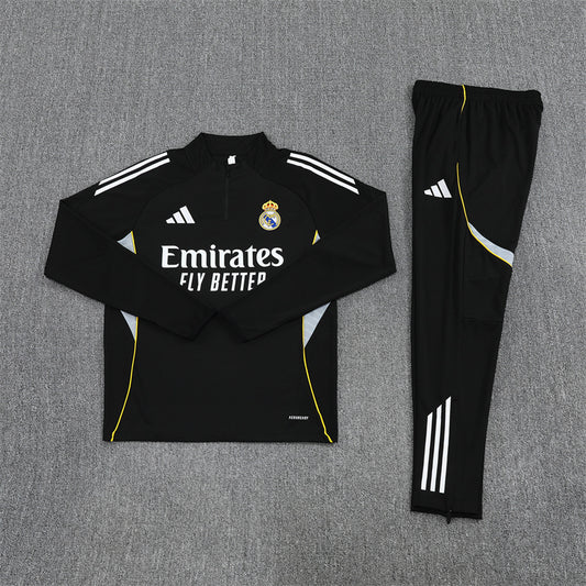 Real Madrid 25/26 Tracksuit - Black