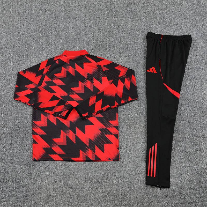 Manchester United 25/26 Tracksuit - Black & Red