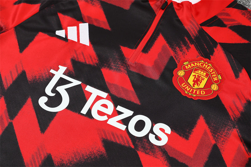 Manchester United 25/26 Tracksuit - Black & Red