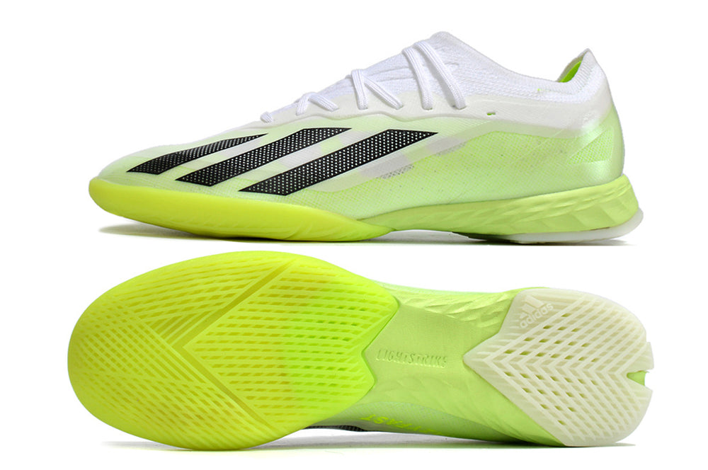adidas x crazyfast elite futsal in light-green/white/black